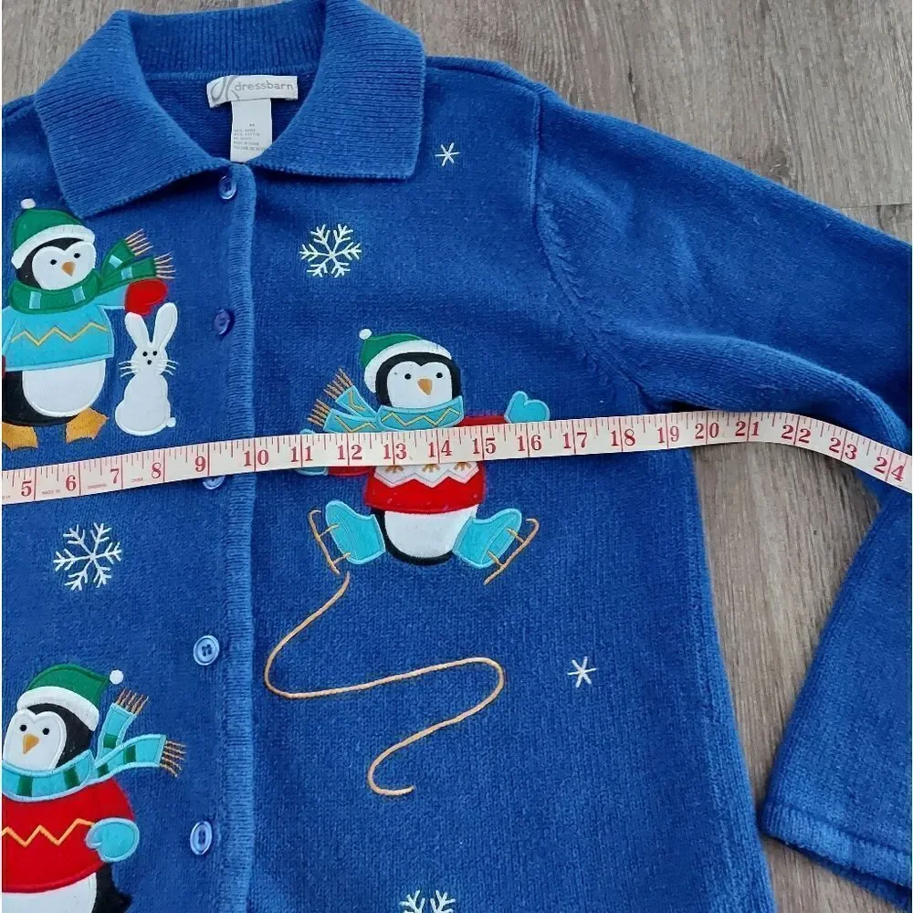Dress Barn Vintage Ugly Christmas Cardigan Sweater Medium